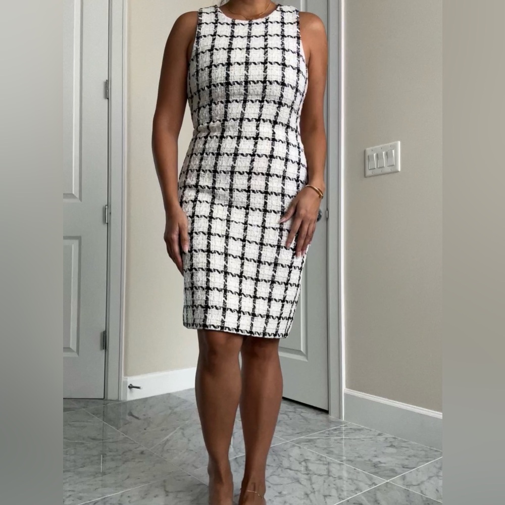 Women’s beautiful tweed sleeveless dress